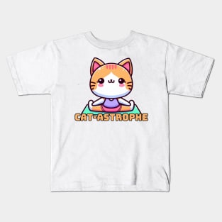 Feline Yoga instructor Kids T-Shirt